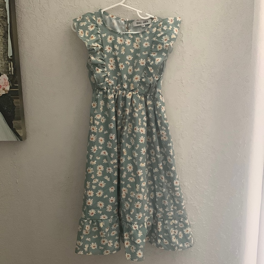 Girls Ruffle Sleeve Dress